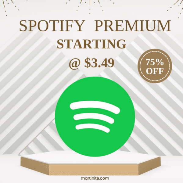 Spotify premium starting at $3.49.